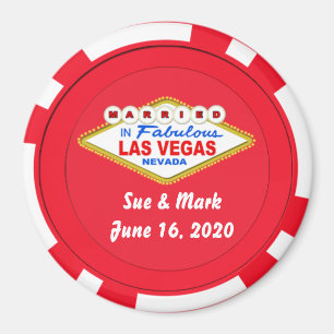 Imã Ímã de Ficha de Pôquer Casado em Las Vegas