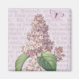 Imã Ímã de flor lilás vintage floral roxo