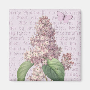 Imã Ímã de flor lilás vintage floral roxo