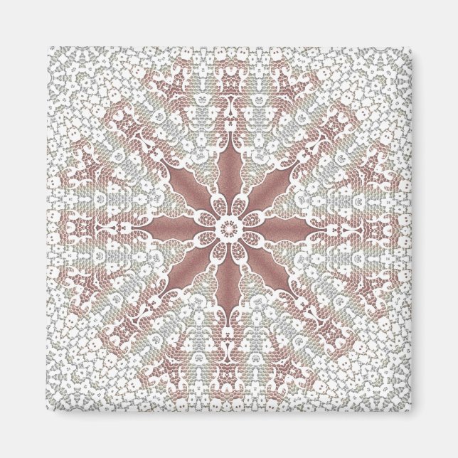 Imã Ímã de Flores de Renda Elegante (Frente)