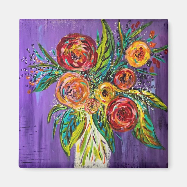 Imã Ímã de Flores em Vaso (Frente)