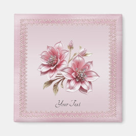 Imã Ímã de Flores Rosa Modernas