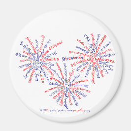 Imã Ímã de Fogos de Artifício Totalmente Americano
