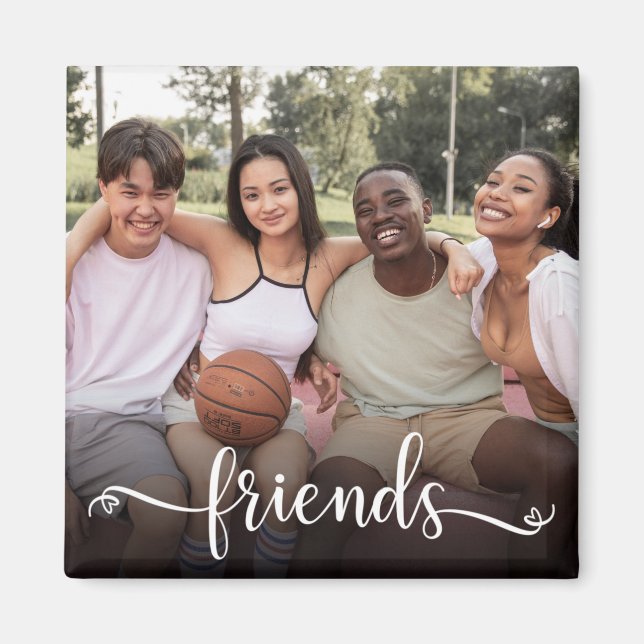 Imã Ímã de Foto com Letra de Amigos (Frente)