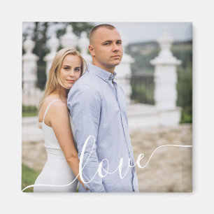 Imã Ímã de Foto de Casal Personalizado com Amor