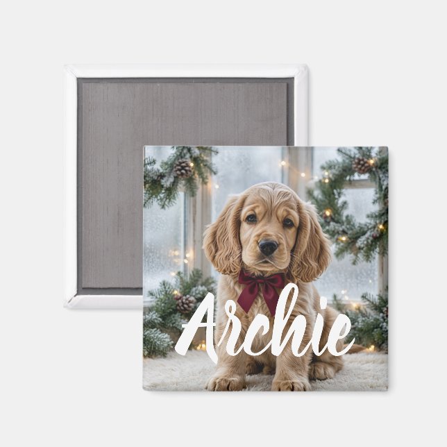 Imã Ímã de foto de Natal personalizado (Front/Back)