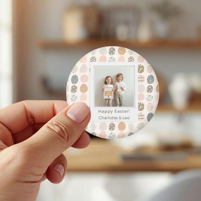 Imã Ímã de Foto de Páscoa Pastel Moderno | Personaliza (Criador carregado)