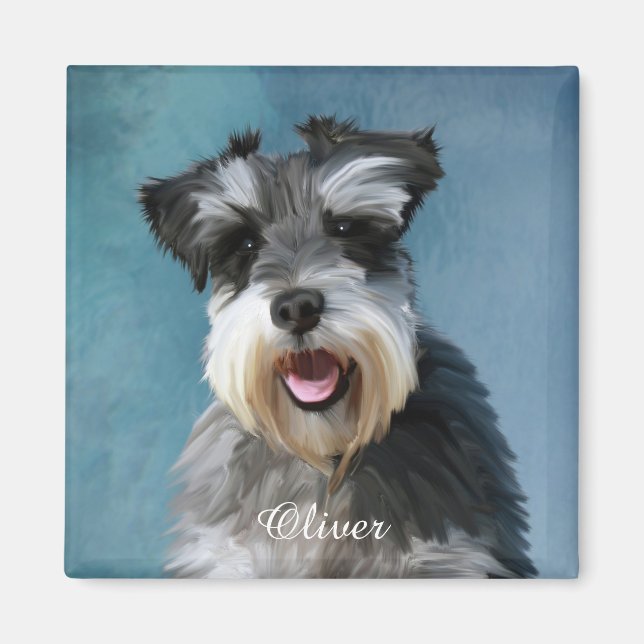 Imã Ímã de Foto de Pet Personalizado (Frente)