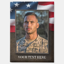 Ímã de Foto Militar Patriótica