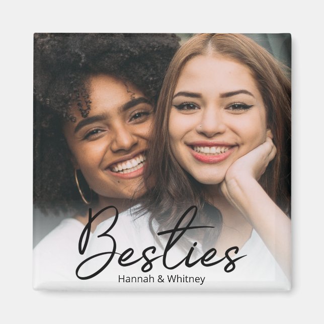 Imã Ímã de Foto Personalizado com Roteiro de Melhores  (Frente)