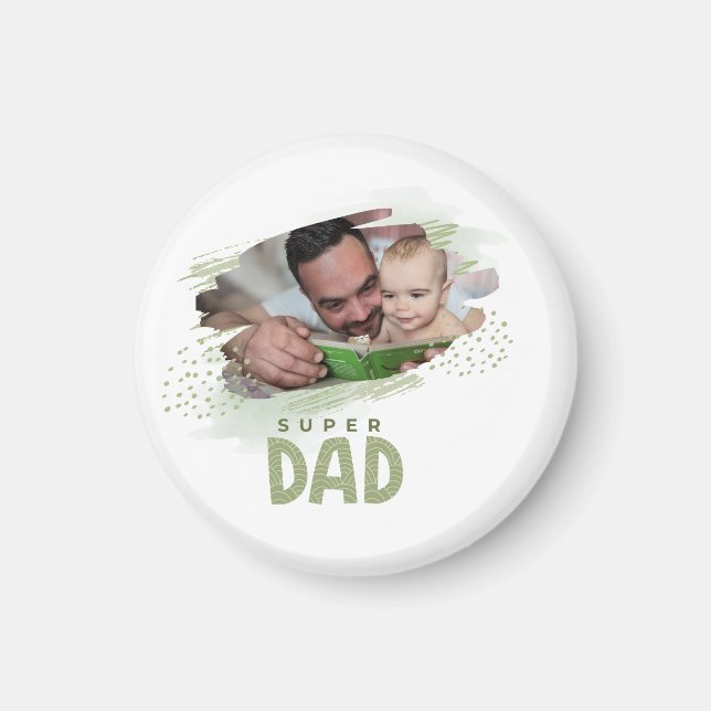 Imã Ímã de Foto Personalizado do Dia dos Pais (Frente)