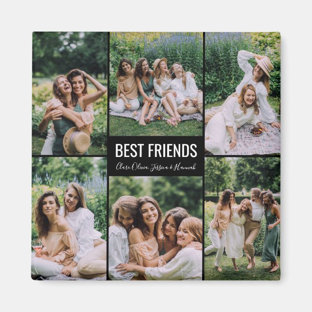 Imã Ímã de Foto Personalizado para Melhores Amigos (Frente)