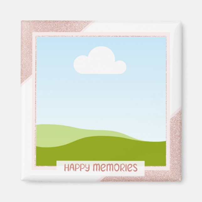 Imã ímã de fotos personalizado (Frente)