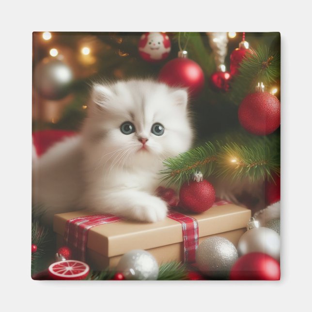 Imã Ímã de Gatinho de Feriado (Frente)
