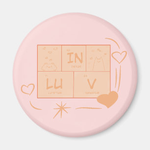 Imã Ímã de Gato Fofo "In LuV"