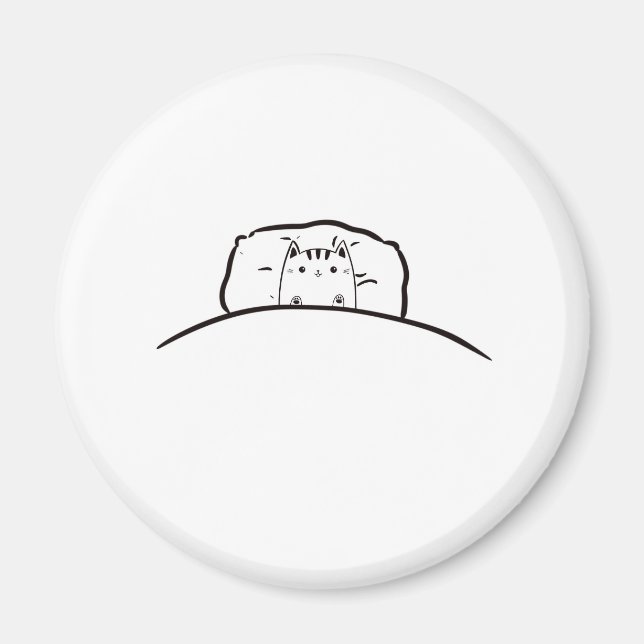 Imã Ímã de gato na cama, ímã de gato fofo (Frente)