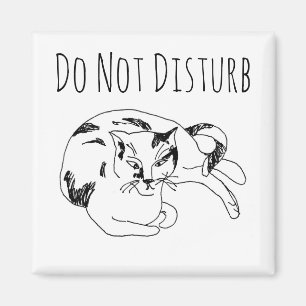 Imã Ímã de Gato Não Perturbe – Arte Minimalista Divert