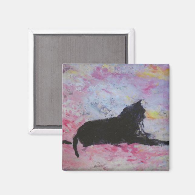 Imã Ímã de gato preto (Front/Back)
