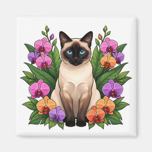 Imã ímã de gato siamês botânico