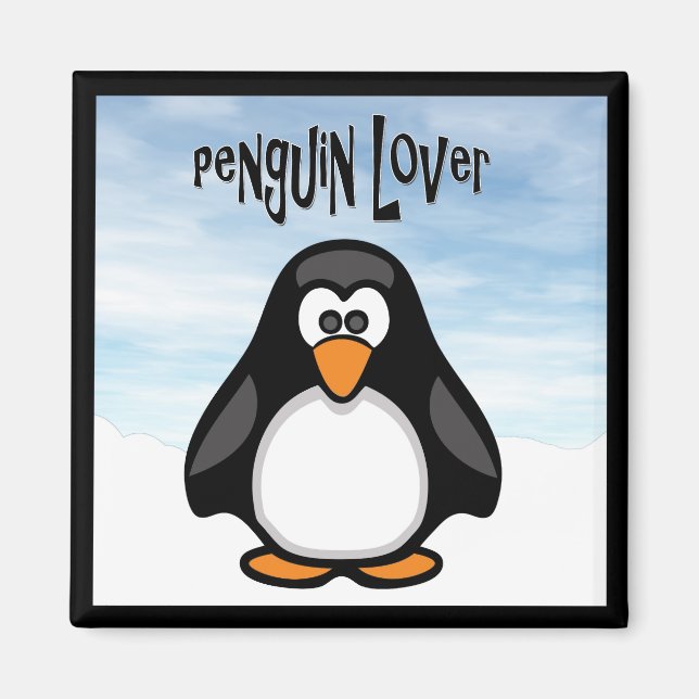 Imã Ímã de Geladeira Amante de Pinguim (Frente)