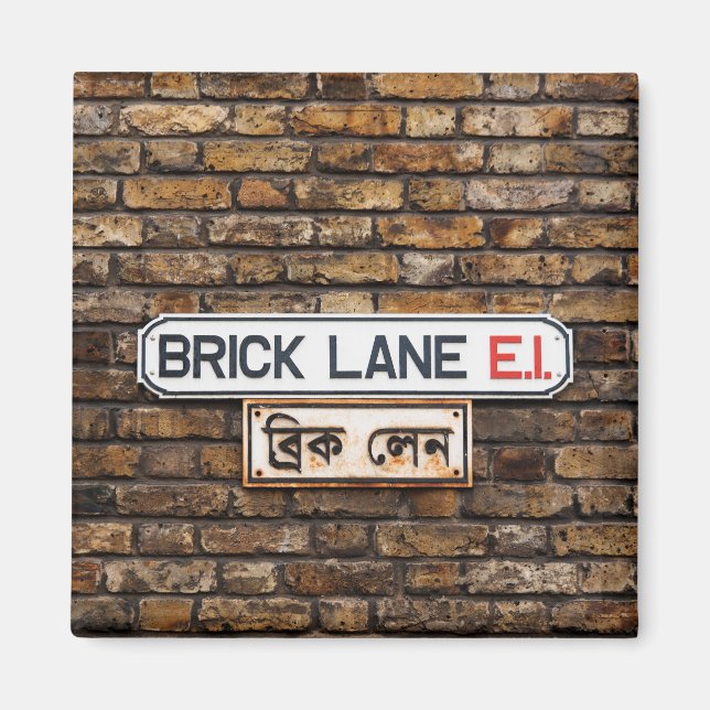 Imã Ímã de Geladeira Brick Lane E1 Quadrado (Frente)