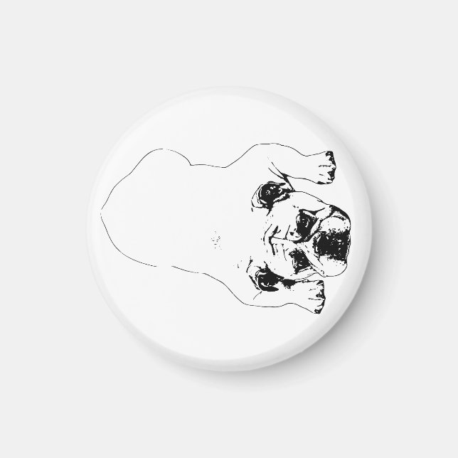 Imã Ímã de Geladeira Bulldog Winter (Frente)