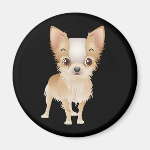 Imã Ímã de Geladeira Cachorro Preto Filhote Chihuahua