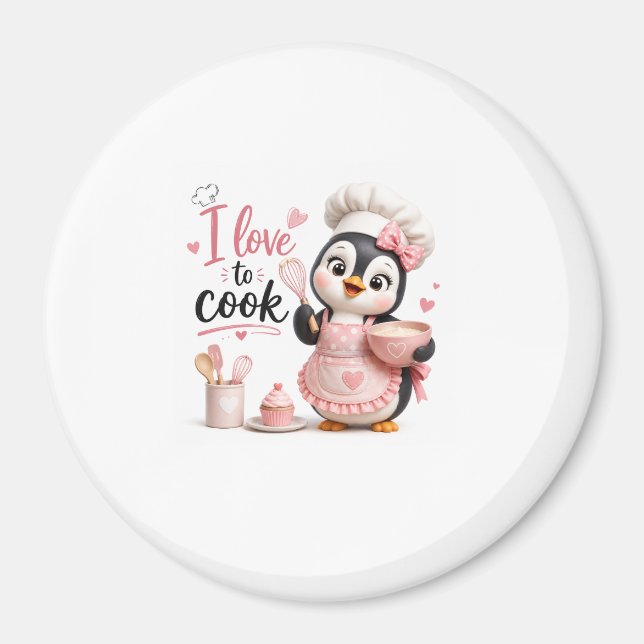 Imã Ímã de Geladeira Chef Pinguim (Frente)