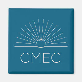 Imã Ímã de Geladeira CMEC - quadrado, turquesa com bra
