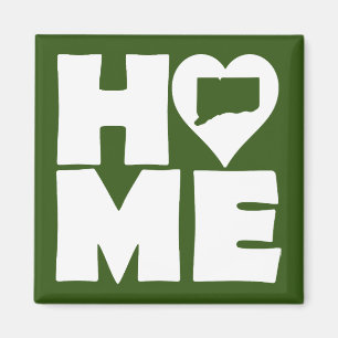 Imã Ímã de Geladeira Connecticut Home Heart State