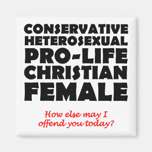 Imã Ímã de Geladeira Cristão Feminino Prolife Ofensivo