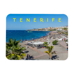 Ímã Imã de geladeira da opinião da praia de Tenerife