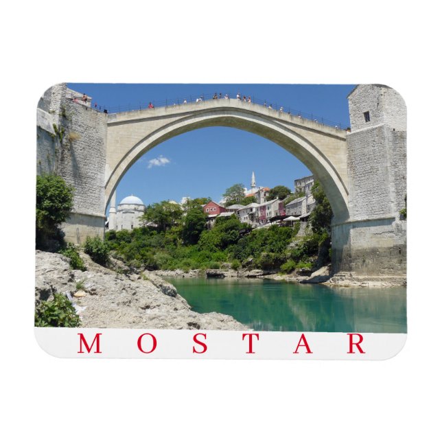 Ímã Imã de geladeira da ponte antiga Mostar (Horizontal)