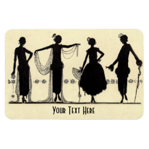 Ímã imã de geladeira da silhueta da forma do Flapper