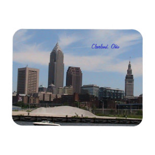 Ímã Imã de geladeira da skyline de Cleveland, Ohio