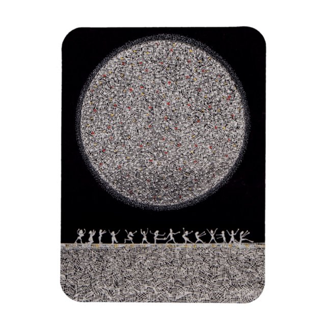 Ímã Imã de geladeira - Dançando Sob A Lua Prateada (Vertical)