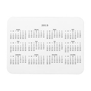 Ímã Imã de geladeira de 2015 calendários