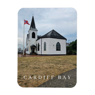 Ímã Imã de geladeira de exibição da igreja de Cardiff 