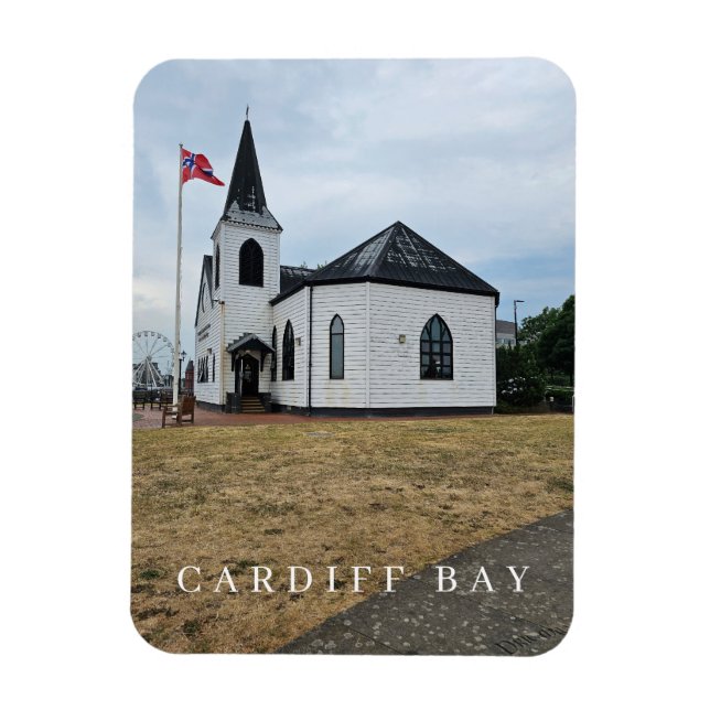 Ímã Imã de geladeira de exibição da igreja de Cardiff  (Vertical)