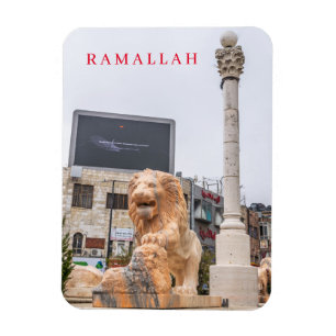 Ímã Imã de geladeira de exibição da Praça Ramallah Al-