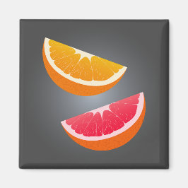 Imã Ímã de Geladeira de Laranja e Fatia de Toranja