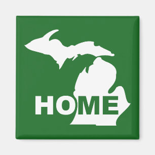 Imã Ímã de Geladeira de Michigan Casa Longe do Estado