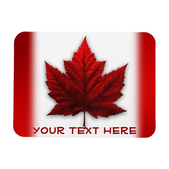 Ímã Imã de geladeira de Sinalizador do Canadá (Horizontal)
