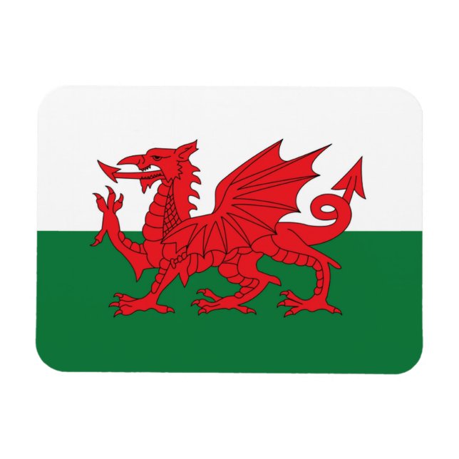 Ímã Imã de geladeira de Sinalizador Welsh (Horizontal)