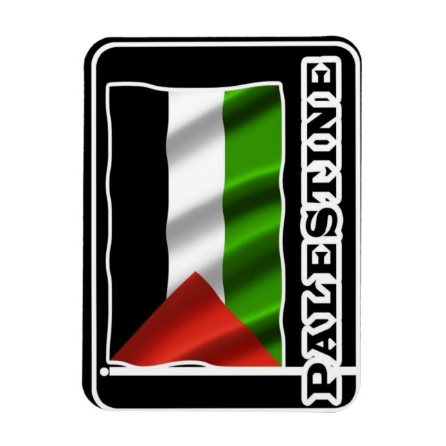 Ímã Imã de geladeira de Souvenir na Palestina Flag (Vertical)