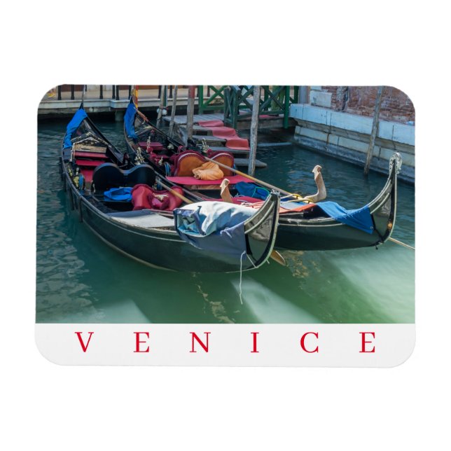 Ímã Imã de geladeira de Venice gondolas (Horizontal)
