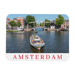 Ímã imã de geladeira de visão de barco em Amsterdã