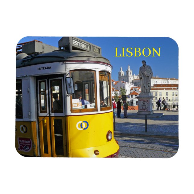 Ímã Imã de geladeira de visão do elétrico de Lisboa (Horizontal)