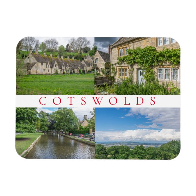 Ímã Imã de geladeira de visões de Cotswolds (Horizontal)