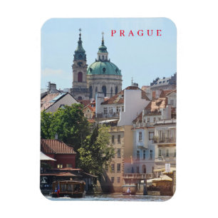 Ímã Imã de geladeira de vista da igreja de Praga